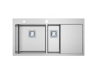 Кухонная мойка  Fabiano Quadro TOP 89*15  R10 (690*510 мм.)  Right-чаша справа;Left- чаша слева