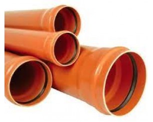 Труба канализационная 110 * 0.5м наружняя рыжая Sinikon