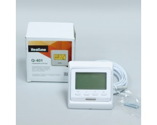 Комнатный термостат программируемый с ЖК экраном и функцией энергосбереж. Q-401 Heatline