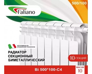 500*100 (C4) 6 Радиатор биметаллический 500/100/6 Faliano Deluxe Bi